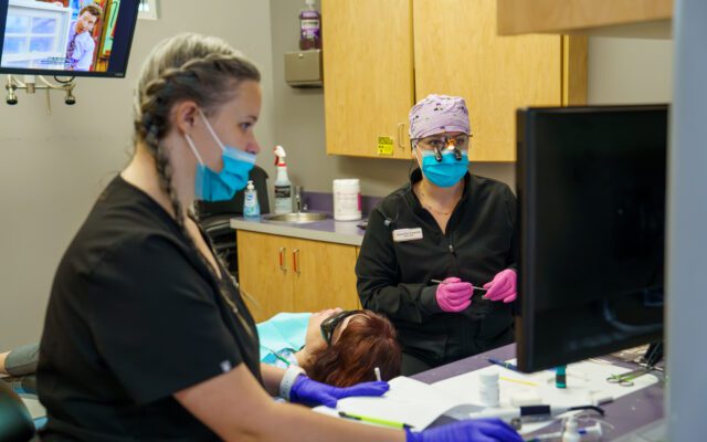 Dental Staff Checking Up A Patient
